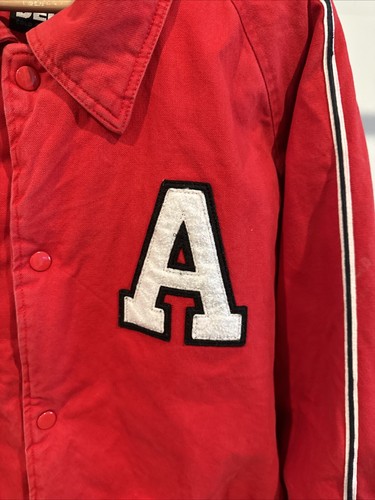 Vintage Delf Cold Collection Red Canvas Varsity Jacket Atlanta Heavy Lined 3XL - Bild 2 von 11