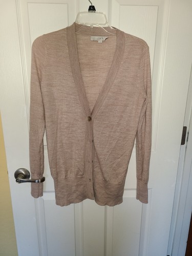 Ann Taylor Oatmeal Cardigan Sweater - SZ. S - Picture 1 of 4