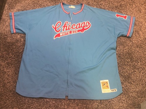 MITCHELL & NESS 1972 CHICAGO WHITE SOX #15 DICK ALLEN ZIP FRONT JERSEY 4XL USA