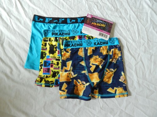Boys Underwear Pokemon 3 Pair Boxer Briefs Kids Size 4 6 8 NEW Pikachu Underoos - Picture 12 of 12