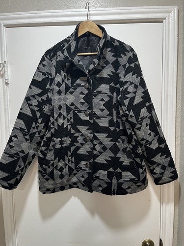 Crazy Train Aztec Jacke Southwest Damen XL schwarz & grau Comanche - Bild 1 von 3