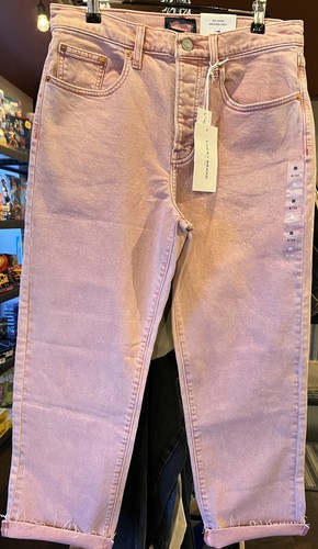 Lucky Brand Women's 8/29 Pink Jean's 90's Loose High Rise Crop NWT - Picture 3 of 9