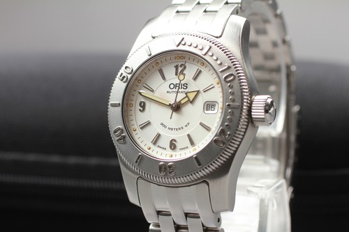 Vintage Exc+5 ORIS Big Crown 7508 Women's Automatic Watch 32mm Silver Date 1157 - Picture 18 of 19