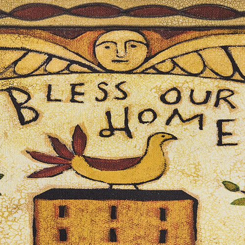 2 Bless Our Home Saltbox House Primitive Country Cotton Tabletop Placemats 13x19 - Picture 3 of 4