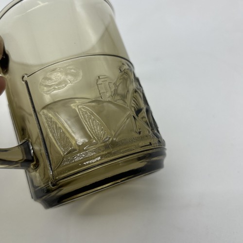 Tazas de vidrio ahumado vintage de los años 80 Australiana Sydney Indonesia KIG café ahumado - Imagen 9 de 18