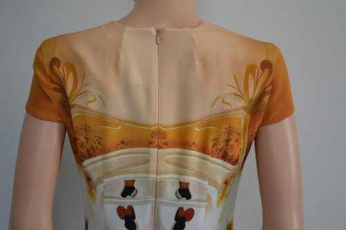 us Mary veelkleurige goud zijden 6 Sz grafische Katrantzou jurk bloemenprint 66Zqwr8x