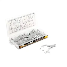 240 Piece Zinc Metric Nut and Bolt Assortment with Storage