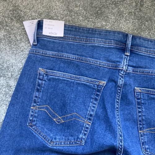Jean bleu slim homme Replay Willbi W34” L33” slim stretch M1008 285512009 neuf avec étiquette - Photo 12/15