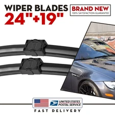 24"+19" Front Wiper Blades Set fit BMW E90 E91 Windshield Windscreen Durable
