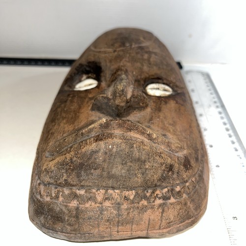 Mask, Vintage Wooden Tribal Himalayan?asian? African Rare Hand Carved,antique. - Picture 2 of 15