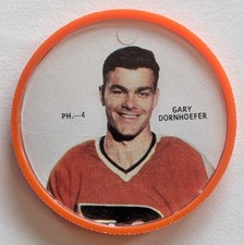 1968-69 Shirriff #4 Gary Dornhoefer Philadelphia Flyers Hockey Coin