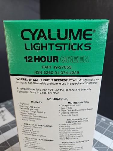 MILITARY 12 HOUR CYALUME TACTICAL LIGHT STICKS GLOW CHEMLIGHT Green 10 Stück Box - Bild 10 von 19