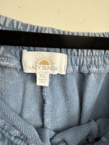 LAZY SUNDAY parachute Baggy Denim Look sweatpants XL Long - Picture 3 of 8