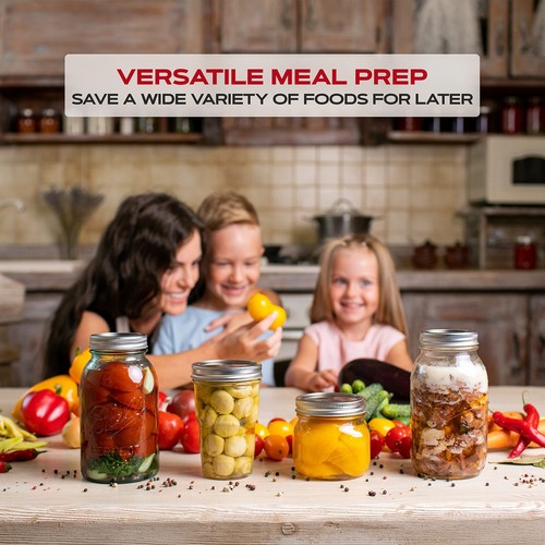 Wide Mouth Canning Lids and Rings – 24 Pcs / 12 Sets - Airtight Seals on Maso... - Picture 4 of 8