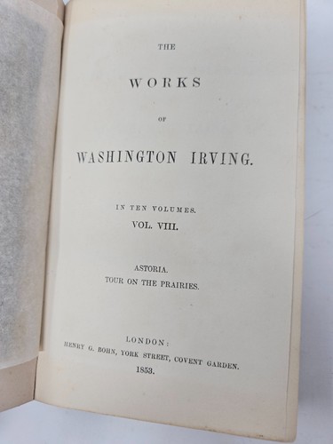 1853 Washington Irving Works Vol. VIII Astoria & Prairies Bohn's Edition - Bild 8 von 9
