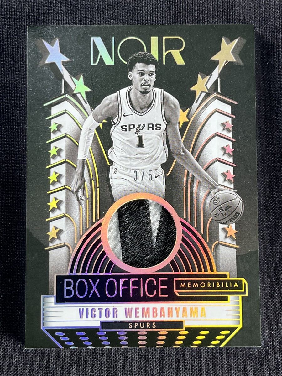2024-25 Panini Noir Victor Wembanyama #BOM-WEM Box Office Memorabilia Patch /5