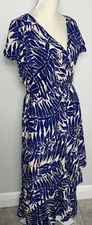 Kindred Anthropologie Floral Maxi A Line Dress Faux Wrap Boho Elastic waist M