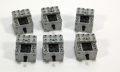 Lot of 6 Lego Mindstorms Motors Light Gray 9 Volt RCX