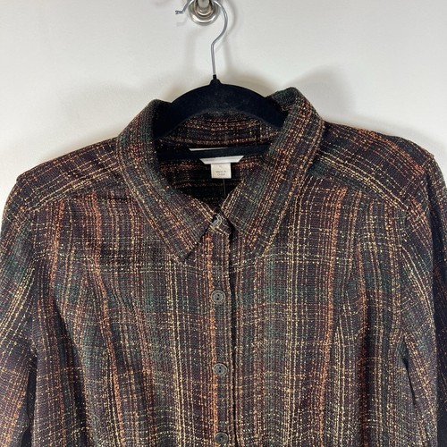 Christopher & Banks Full Zip Multi Color Check Jacket Women's XL NWT - Picture 2 of 10