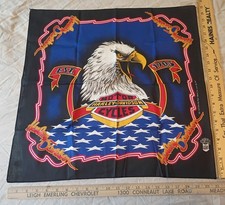 1990s Unused Harley Davidson Bandana Handkerchief Old Stock Made In The USA ~