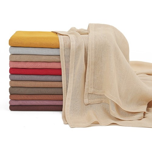 Women Solid Plain Scarf Shawl Wrap Headscarf Summer Beach Soft Long Wide Scarves - Picture 2 of 36