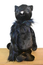 Jellycat "Glamorama" Black Cat Retired Stuffed Plush Toy / Animal