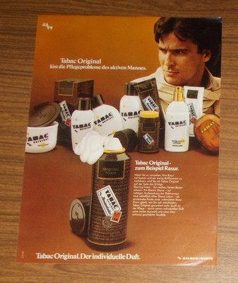 Seltene Werbung TABAC ORIGINAL Rasierschaum - Der individuelle Duft 1982