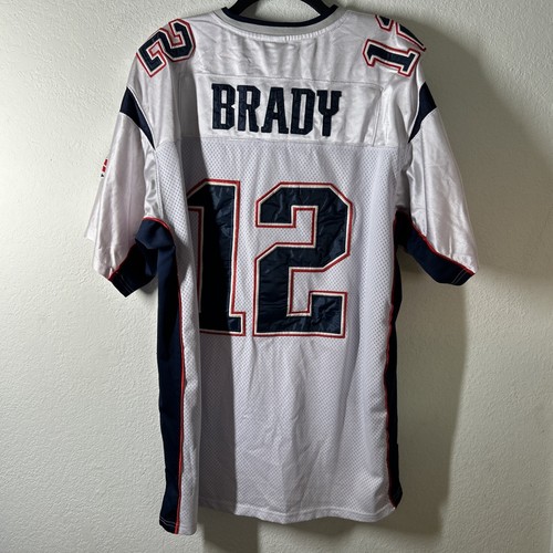 New England Patriots Tom Brady #12 Reebok weiß genäht NFL Trikot 56 Authentic - Bild 11 von 15