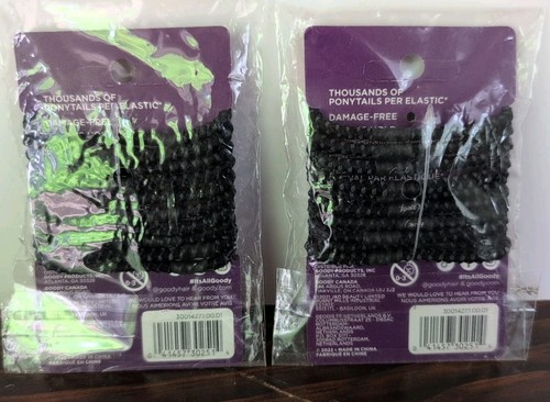 2 Packungen Ouchless rutschfeste Haargummis - 10 Stück, schwarz, 4 mm Gummibänder für Haare - Bild 2 von 2