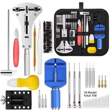 147PCS Watch Repair Tool Kit Back Case Opener Remover Spring Pin Bars Watchmaker