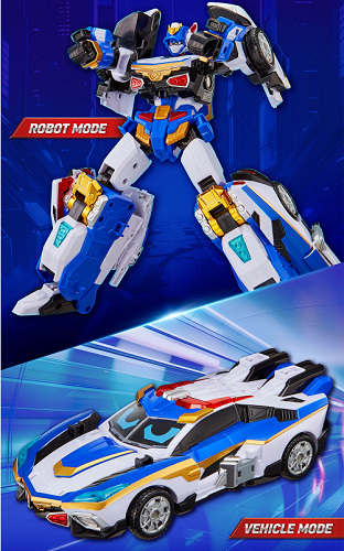NEW Metal Cardbot W Bluecop W Transforming Robot Figure Car/KOREA - Picture 4 of 6