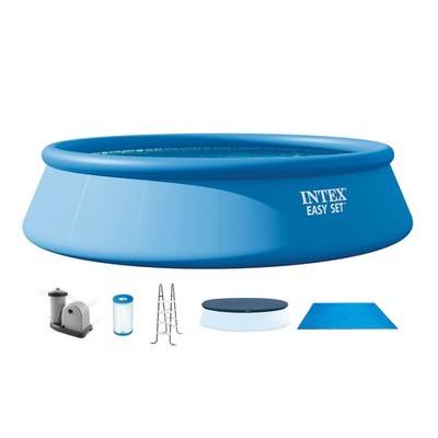 Intex 26175EH 18' x 48'' Inflatable Round Outdoor Above Ground Swimming Pool Set