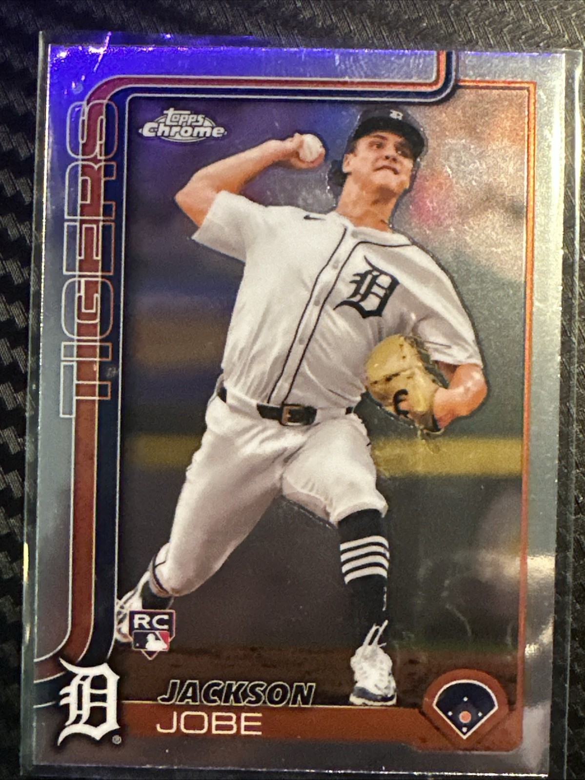 2025 Topps Chrome Baseball Jackson Jobe Rookie Card # 249 Detroit Tigers