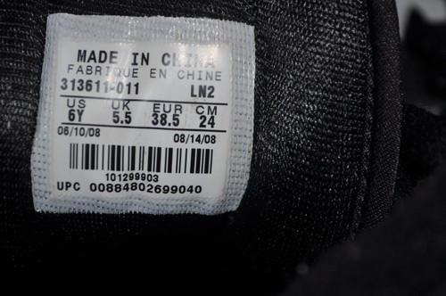 Nike Speed Sweep VI Wrestling Shoes Black White Youth Size 6Y 313611-011 (2008) - Picture 12 of 14