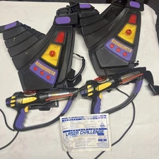 Laser Challenge Pro Set Of 2 Blasters with Vests Tested Work Toymax