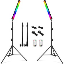 RGB Led Video Light Stick Wand with Stand, 360  Full Color 2500-9500K Portabl...