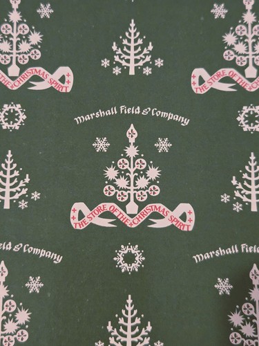 Vintage 70er Jahre Marshall Field & Co. Geschenkbox "The Store Of The Christmas Spirit"