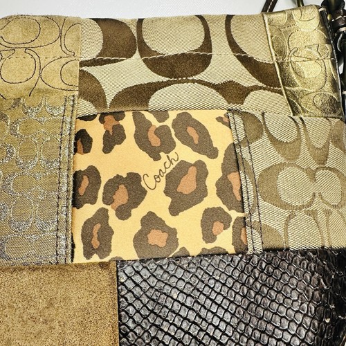 Coach Vintage Patchwork Tasche Schultertasche Handtasche Drehverschluss Leder bunt gebraucht - Bild 4 von 14