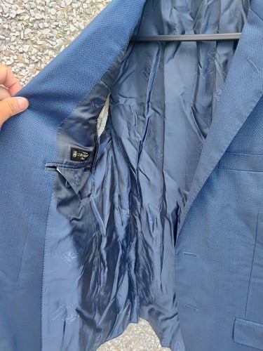Corneliali Italy Textured Blue Blazer Jacket Small 36/46 - Picture 2 of 8