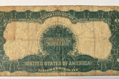 1899 $1 One Dollar Silver Certificate • Black Eagle • Blue Seal • Circulated - Picture 8 of 8