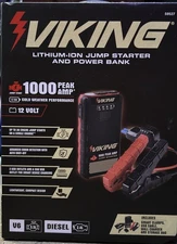 Viking 12v  jump starter 1000 peak Amps Gas & Diesel engines POWER PACK CHARGER