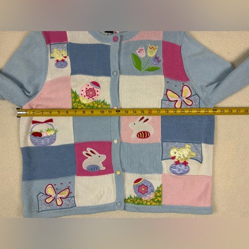 All Points Women's Pastel Cardigan Sweater Easter Spring Size XL - Picture 4 of 7