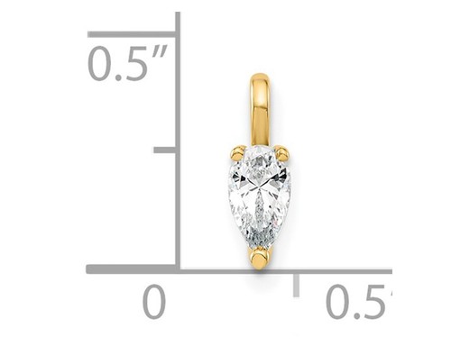 1/3 Carat (ctw H-I, SI1-SI2) Lab-Grown Diamond Solitaire Pendant Necklace in 14K - Picture 4 of 4