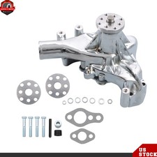 Chrome For Chevy Water Pump Long Sbc 283 327 350 383 High Volume Chrome Aluminum