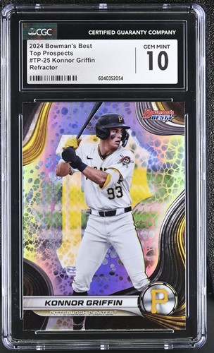 2024 Bowman's Best #TP-25 Konnor Griffin Top Prospects Refractor CGC 10