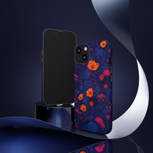 Blue Floral Phone Case, Tough Phone Case, Cute Phone Cover, Unique Gift For Her - 第 95/273 張圖片