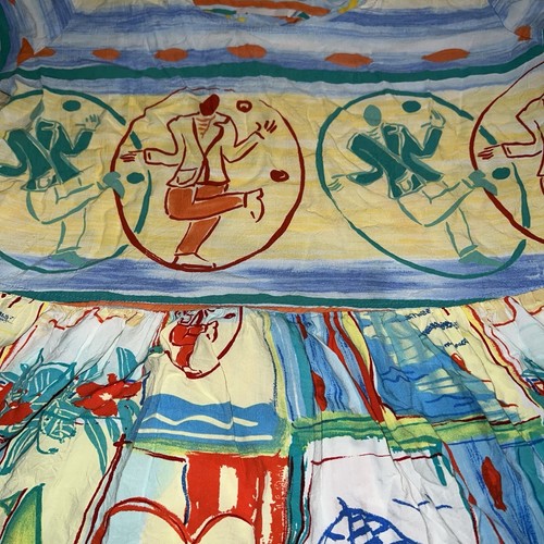 Jams World Size Large Vintage Beach Dress Dance Short Sleeve Fit Flare Pockets - Picture 4 of 12