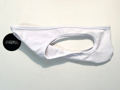 Andrew Christian - Taglia XXL - Bikini da bagno testurizzato taglio brasiliano - Bianco/Oro - Foto 9 di 12