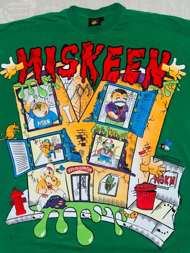 MISKEEN ORIGINALS "Garbage Pail Kids" Halloween Green AOP Art Shirt USED 2XL XXL - Bild 6 von 21