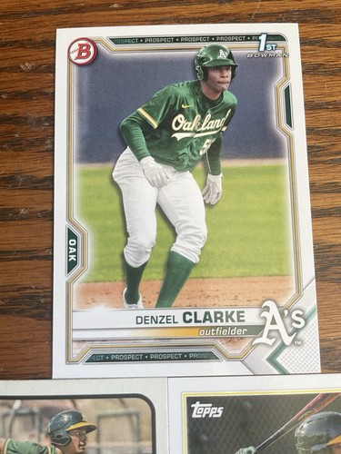 Denzel Clarke 2021 1st Bowman, 2022 Topps Pro Debut, Heritage 3 Lot Free Ship - Picture 2 of 7